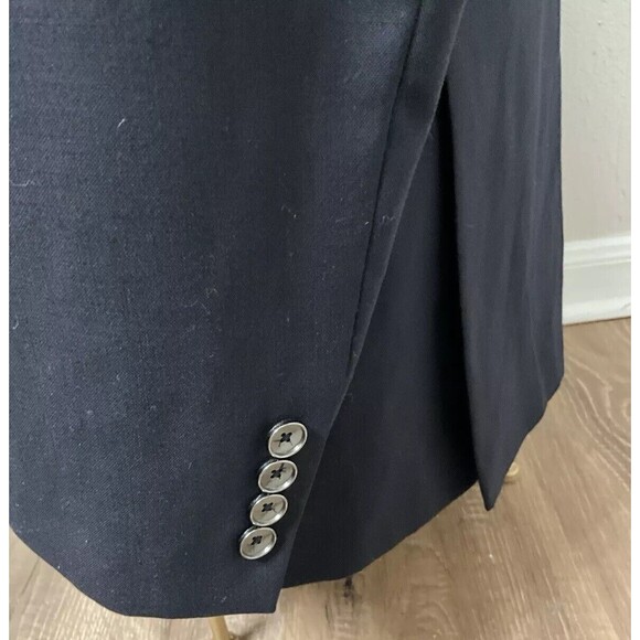 Joseph Jos A Bank Black Wool 2 Button Sport Coat Blazer Mens 44L Slim Fit - Picture 4 of 16